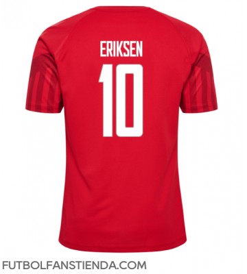 Dinamarca Christian Eriksen #10 Primera Equipación Mundial 2022 Manga Corta